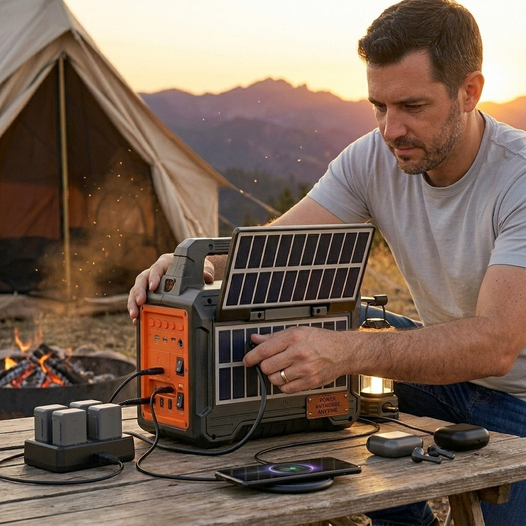 Boxă portabilă Bluetooth cu încărcare solară și powerbank 4800 mAh