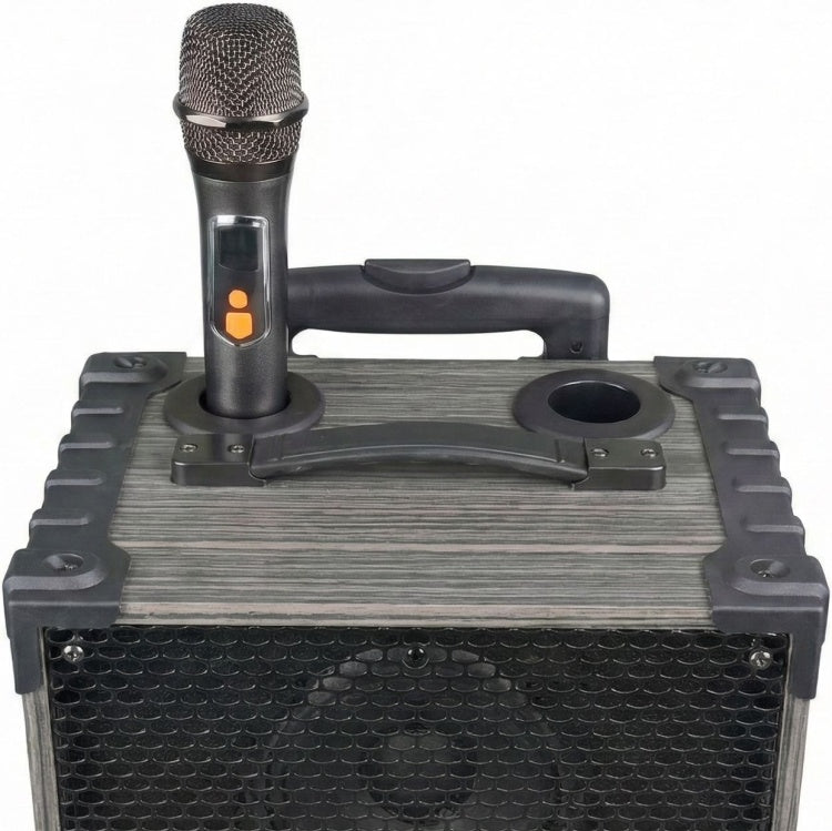 Boxa Karaoke Premium 45W cu Difuzor 8", Microfon Wireless, Bluetooth 5.3 - Sistem Audio Portabil cu Roti si Maner