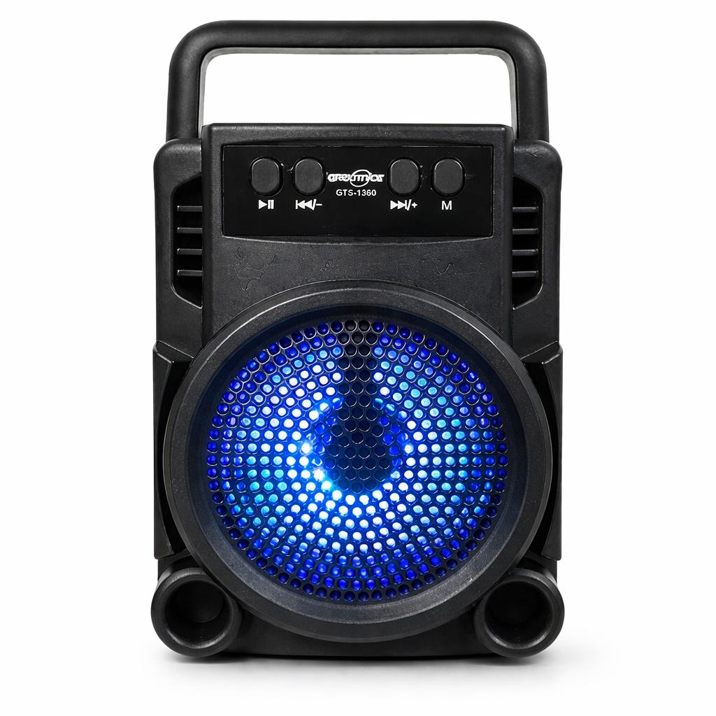 1+1 PROMO Boxa Portabila Bluetooth Cu LED RGB | Putere 10W | Radio FM | USB TF AUX | Baterie Reincarcabila | Maner Transport