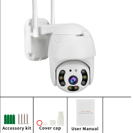 1 + 1 PROMO - Camera Supraveghere IP PTZ ,Wireless, 355°, 1080p, LED+IR, Exterior, ONVIF, NVR, Senzor Miscare, Microfon
