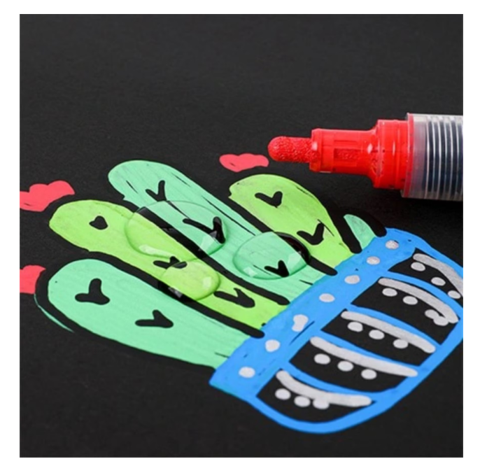 Set 36 Markere cu Vopsea Acrilică, Vârf 4 mm, pentru Pietre, Sticlă, Ceramică, Lemn și Pânză