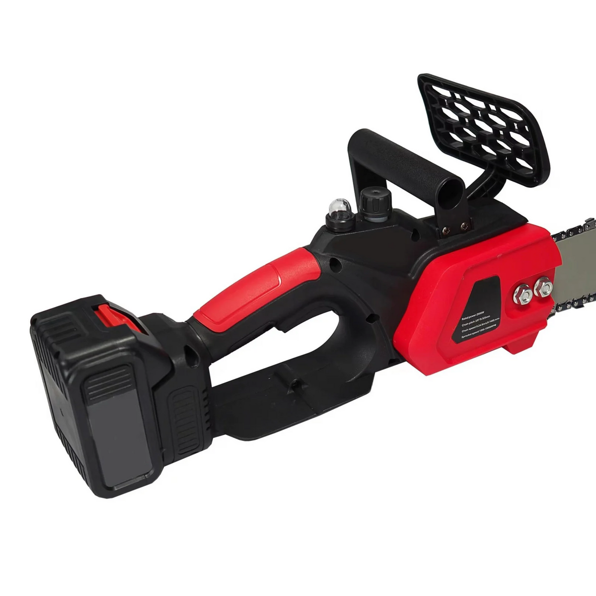Drujbă cu Acumulator 48V, Lamă 30 cm, 2 Acumulatori, Lanț din Oțel Carbon, cu Valiză