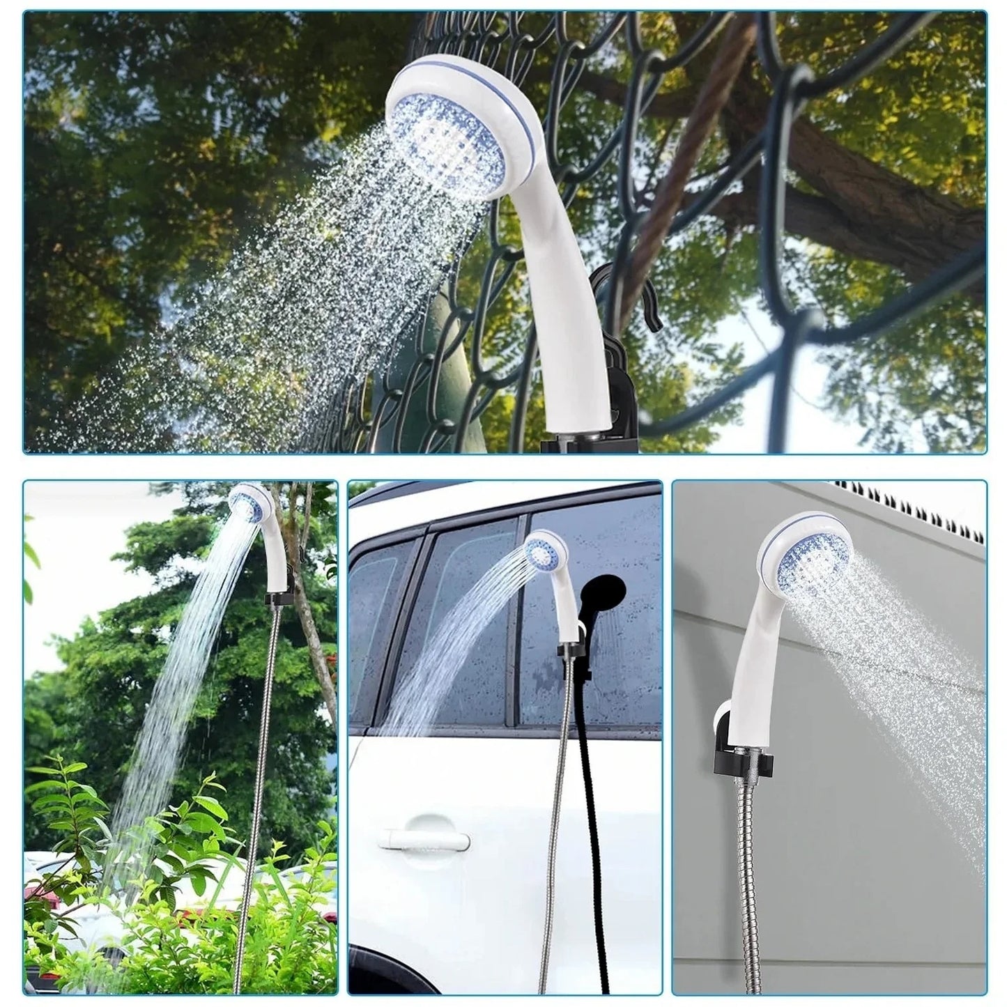 Duș Portabil de Camping Werstil cu Robinet Încorporat, Pentru interior/exterior