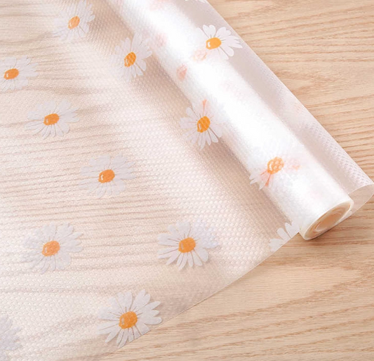 Folie antialunecare sertar, EVA Protective Mat, material impermeabil, 45 x 300 CM, model floral