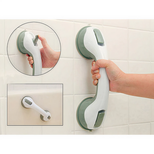 1+1 PROMO Maner Siguranta Baie Cu Ventuze | 30 cm | Antialunecare | Montaj Fara Gaurire | Gri