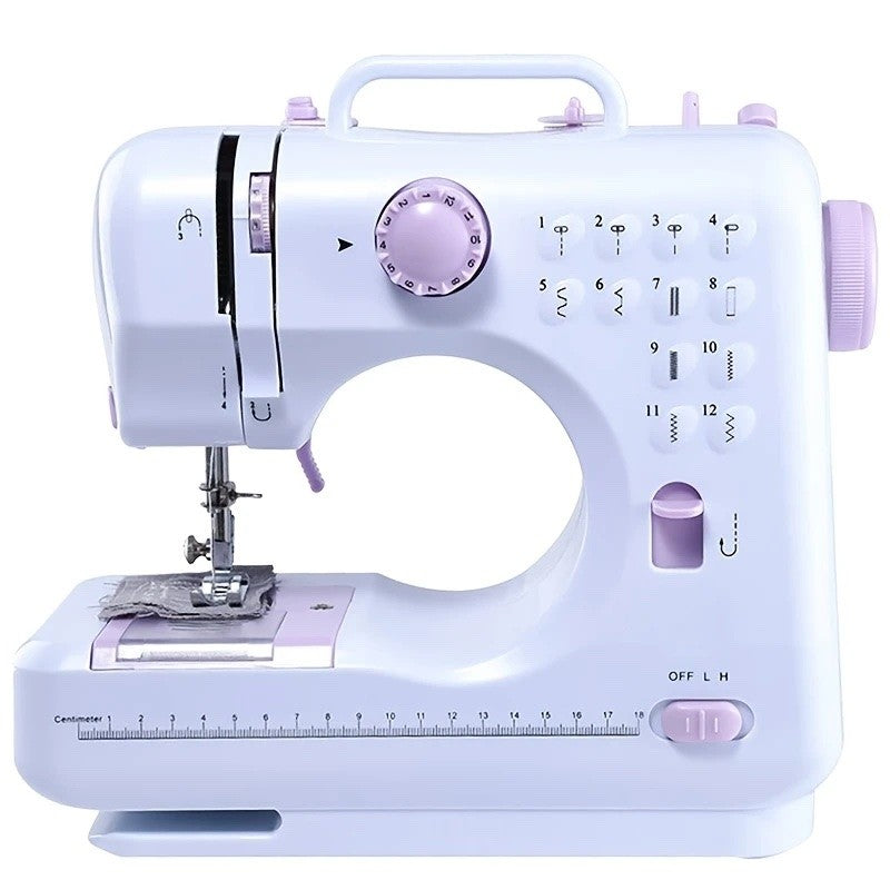 Mașină De Cusut Sew Simple K1127 | Portabilă, 12 Tipuri De Cusături, 2 Viteze, Albă