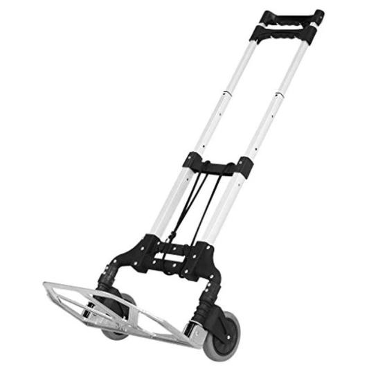 Carucior pentru cumparaturi pliabil cu platforma si maner extensibil, aluminiu