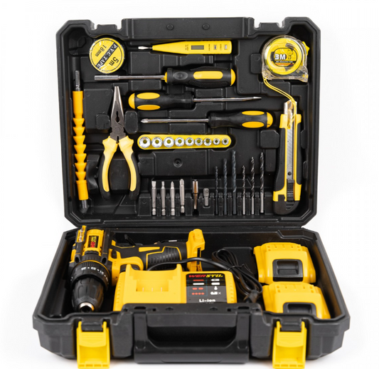 Trusa Bormasina WERSTIL cu 2 Acumulatori 36V 5Ah, Autofiletanta cu 30 de accesorii