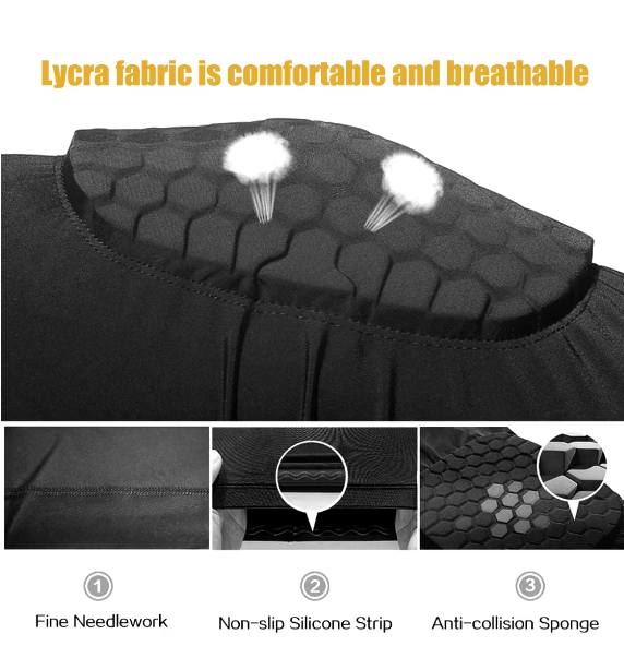 1 + 1 GRATIS Genunchiera Elastica cu Tampon de Protectie, Unisex, 48 cm, Negru