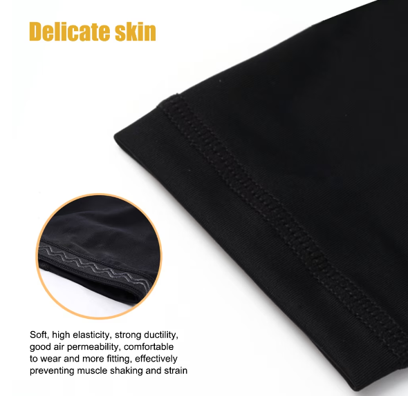 1 + 1 GRATIS Genunchiera Elastica cu Tampon de Protectie, Unisex, 48 cm, Negru