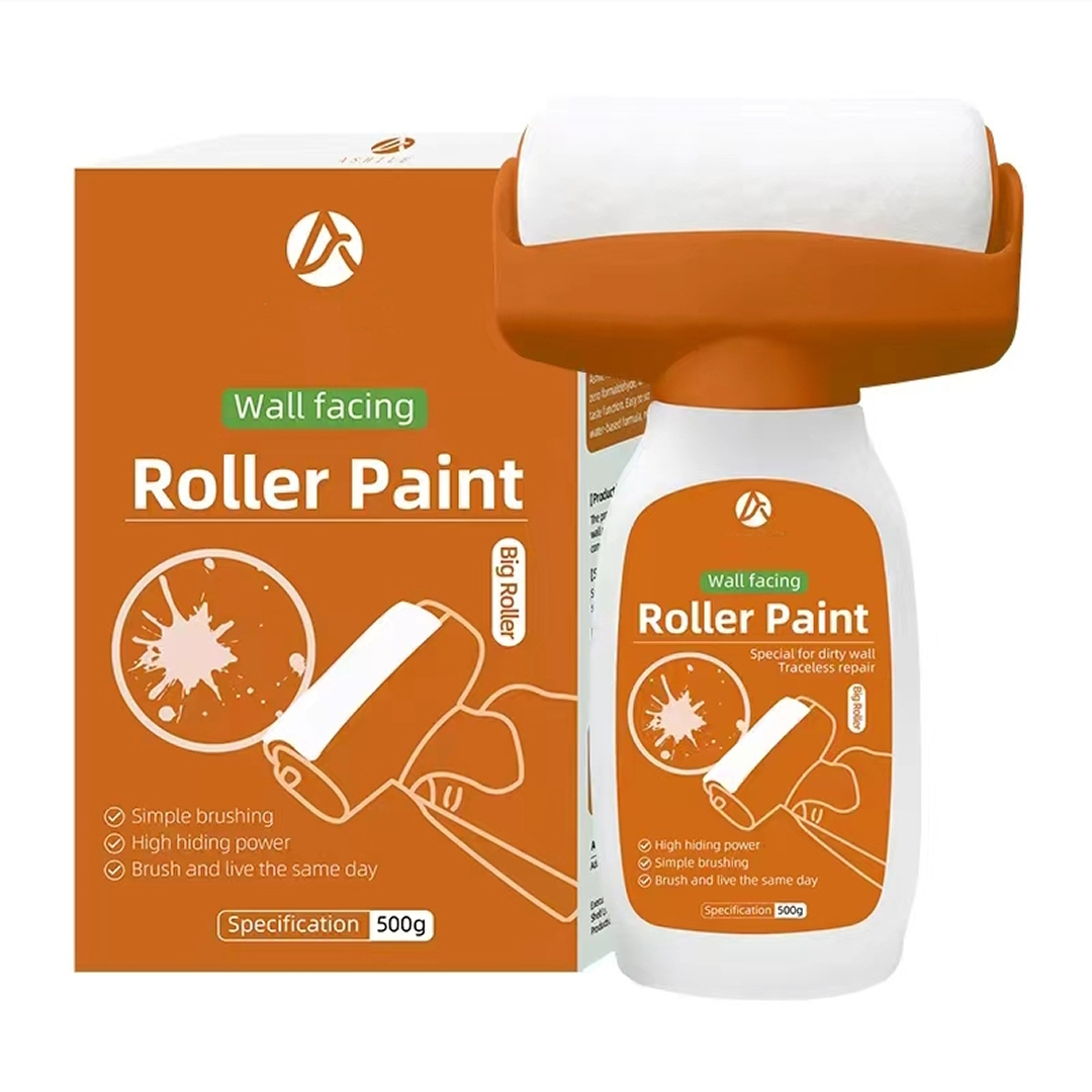 Trafalet cu Rezervor Integrat 2-in-1 | Vopsea Alba Lavabila 500g | Fara Tava | Uscare 30 Min | Retusuri Rapide Interior