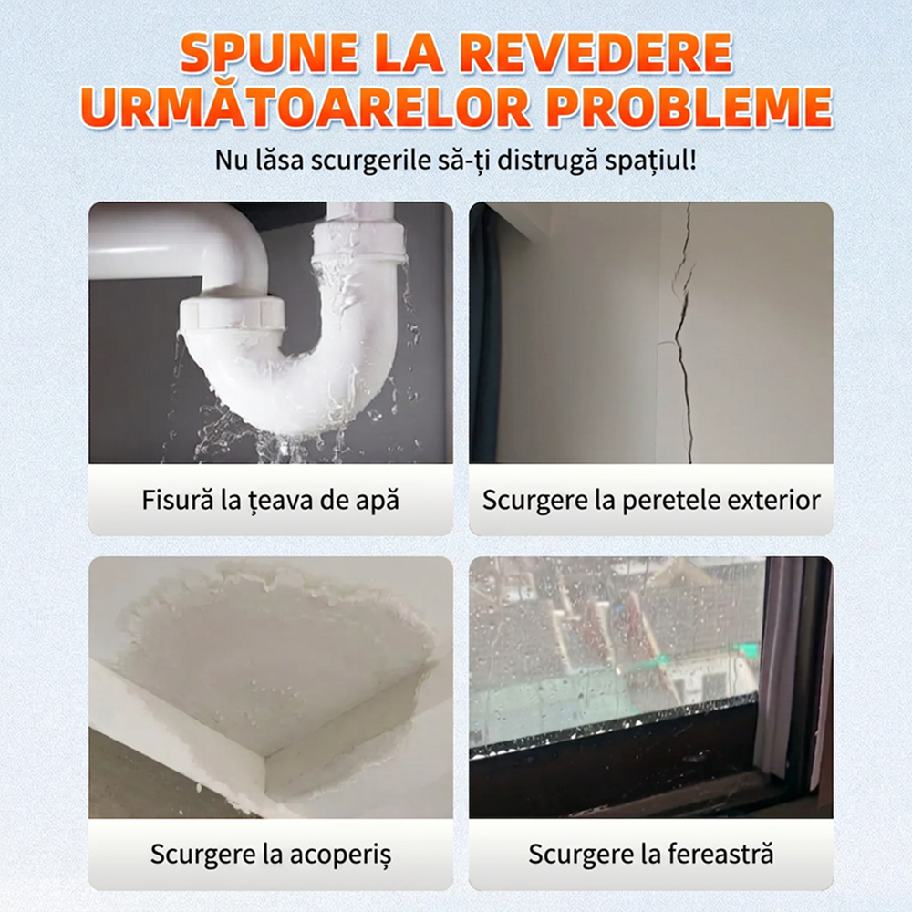 Spray Cauciuc Lichid pentru Etansare si Impermeabilizare | Aplicare Rapida | Rezistent la Apa | pentru Beton, PVC, ABS si MDF
