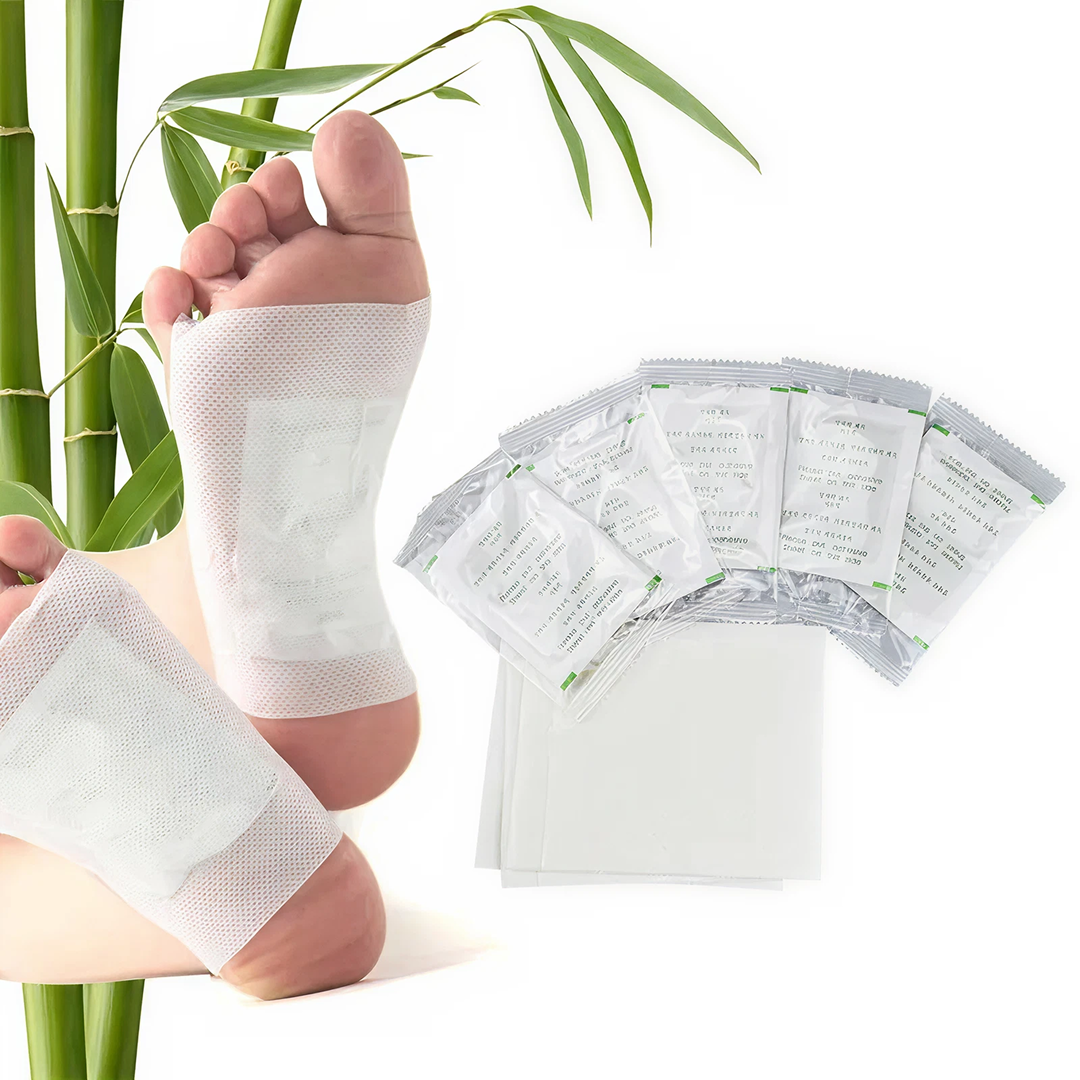 Plasture Kinoki Detox | Ingrediente Naturale din Plante si Minerale | Aplicare pe Talpi | Utilizare Nocturna | Bunastare Generala