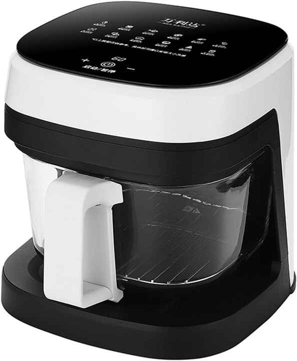 PROMO Friteuză cu aer cald capacitate 8.5 l, protectie supraincalzire, cu vas din yena transparent si rezistent + 100 Hartii Copt CADOU