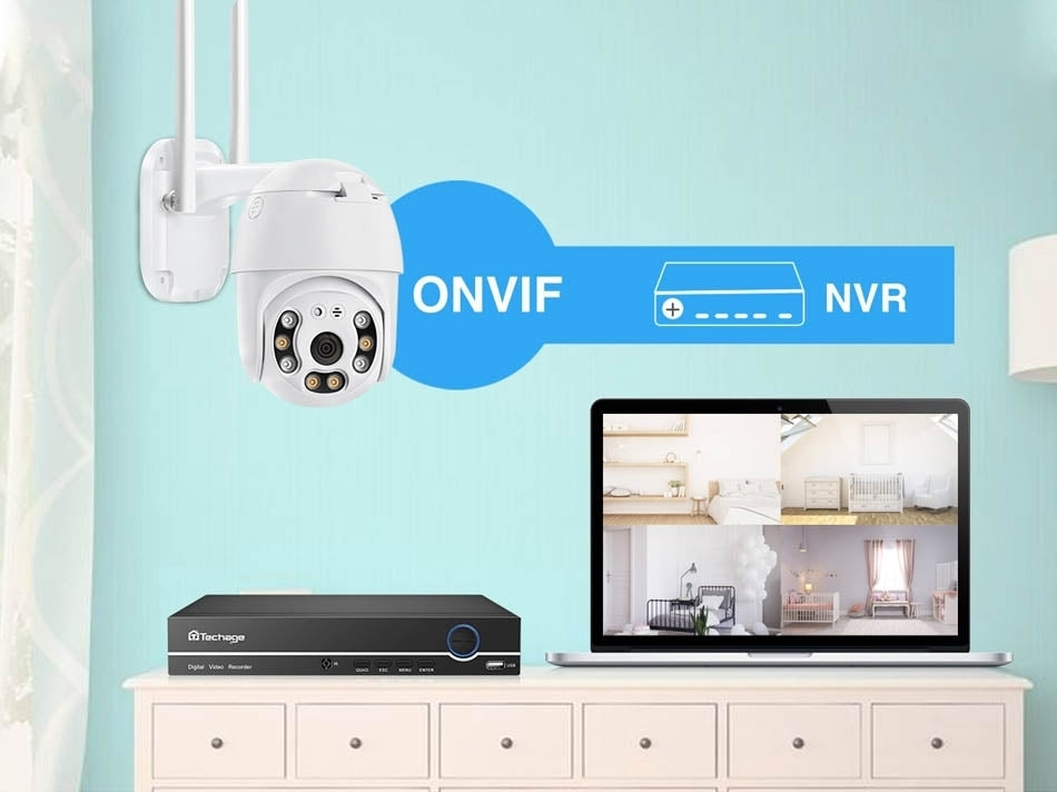 Cameră de Supraveghere PTZ WiFi 2MP cu Iluminare LED Automată, IR, Audio și Detecție Umană