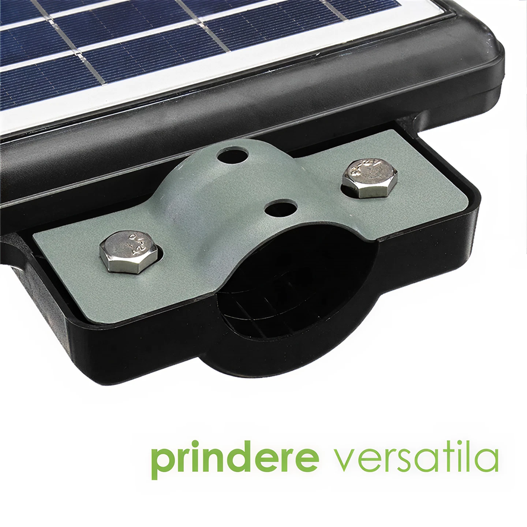 Promotie 1+1 Lampa Stradala Solara 200W | 4 COB | Proiector LED Cu Panou Solar Incorporat Si Telecomanda