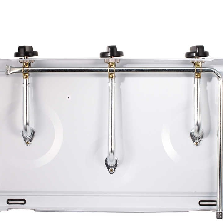 Plita Tripla Pe Gaz | Model R8035 | 3 Ochiuri, 5.4kW, Otel Carbon, 53cm, Alb
