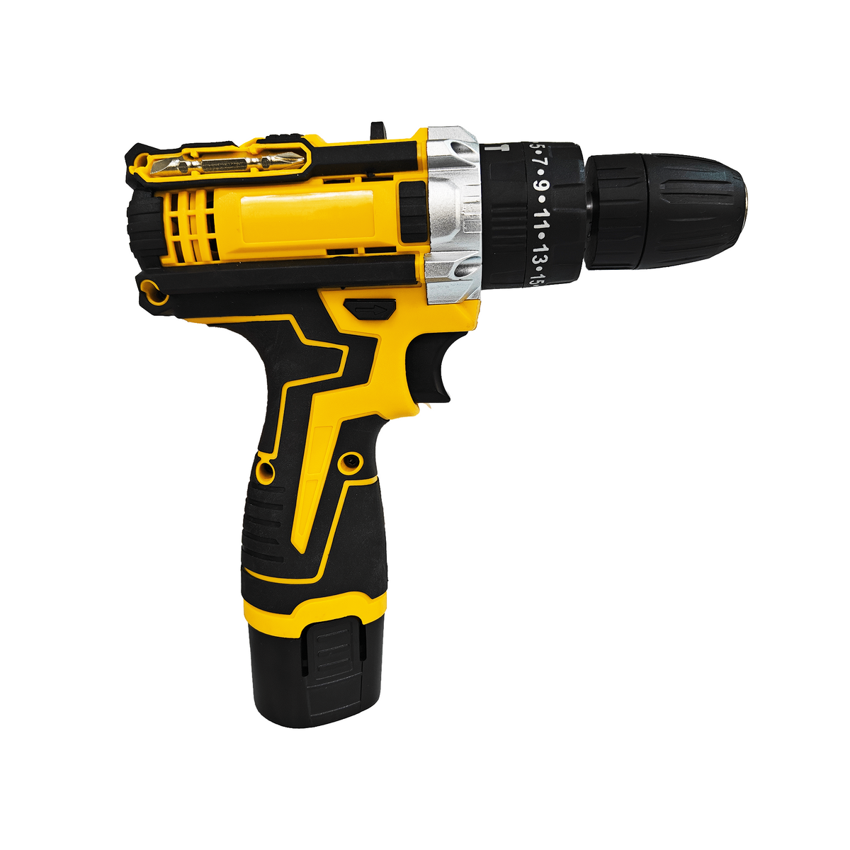 Mașină de Găurit și Înșurubat cu Acumulator 48V, Mandrină 10 mm, 2 Viteze, Accesorii și Valiză
