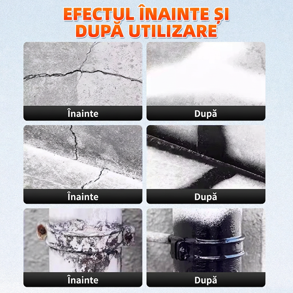 Spray Cauciuc Lichid pentru Etansare si Impermeabilizare | Aplicare Rapida | Rezistent la Apa | pentru Beton, PVC, ABS si MDF