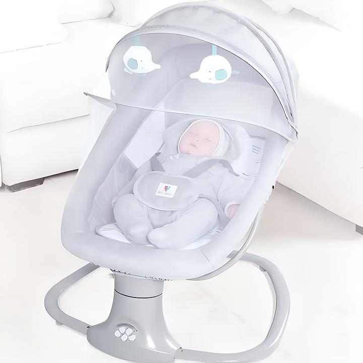 Leagăn Electric pentru Bebeluși, Balansare Reglabilă, Design Unisex, Maximum 10 kg