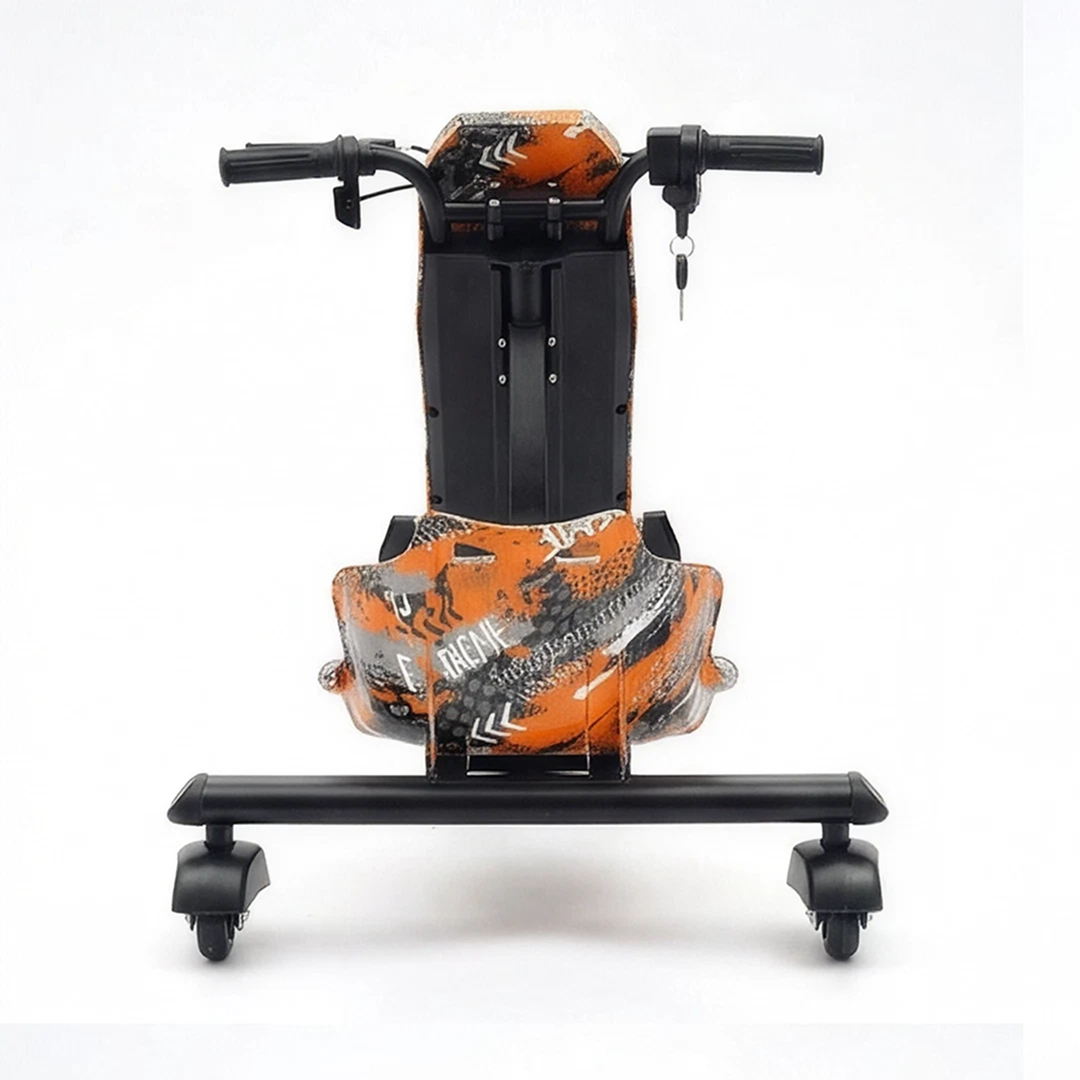 Trotinetă Electrică de Drift pentru Copii 36V, 250W, 3 Roți, Graffiti Portocaliu