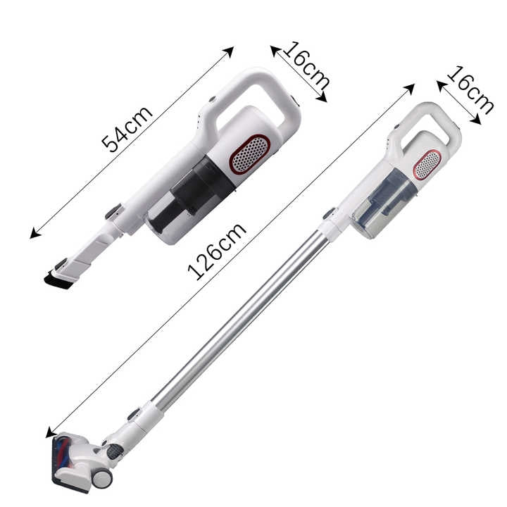 Aspirator Vertical fără Fir RAF R8669, 2 în 1, 120W, Acumulator 2000 mAh, Alb