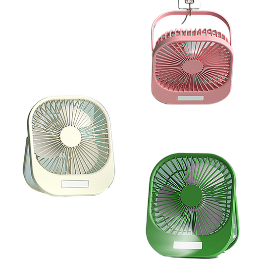 Mini Ventilator Portabil USB, 3 Trepte de Viteză și LED, Cap Rotativ 180°, Silențios și Compact – Ideal pentru Birou, Casă sau Mașină