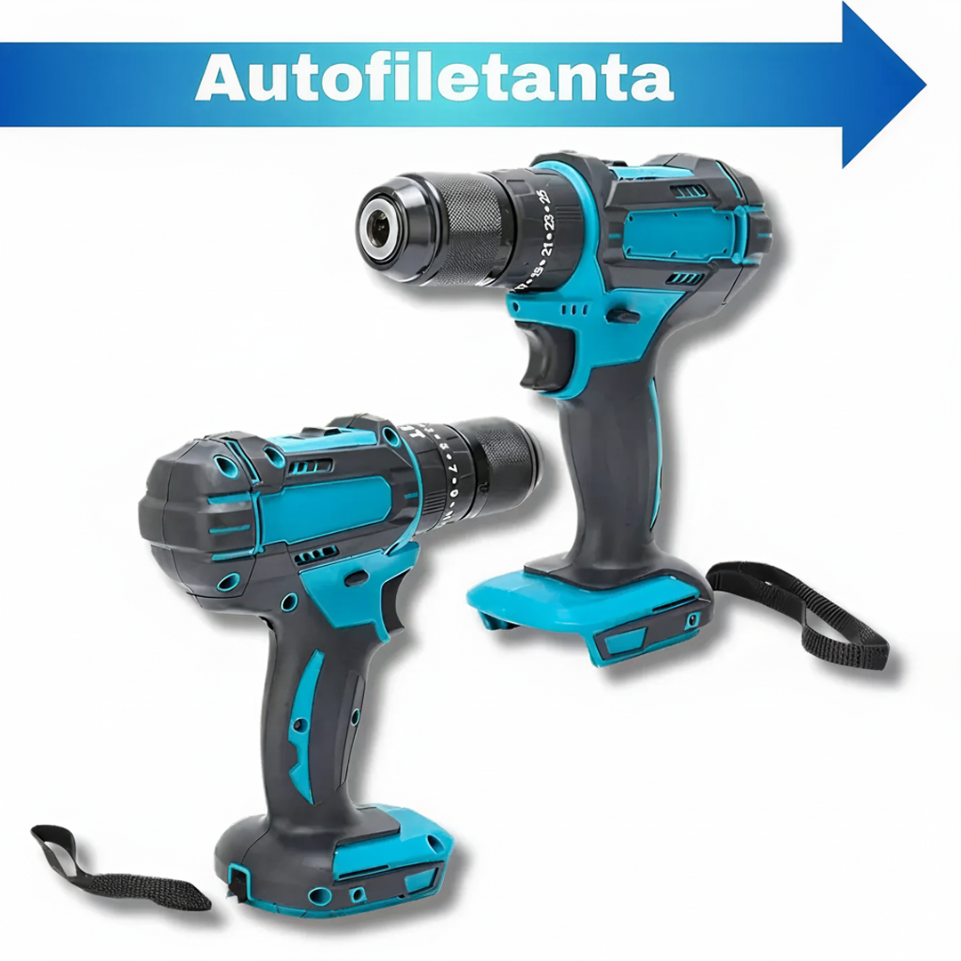 Trusa Scule 4 In 1 Cu 2 Acumulatori 68V | Bormasina, Impact, Ciocan Rotopercutor, Polizor Unghiular | Cu Incarcator Si Valiza Transport