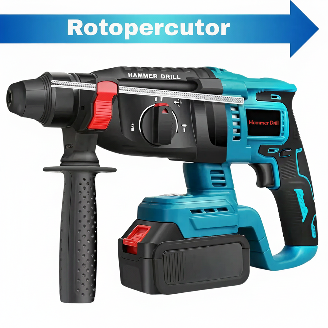 Trusa Scule 4 In 1 Cu 2 Acumulatori 68V | Bormasina, Impact, Ciocan Rotopercutor, Polizor Unghiular | Cu Incarcator Si Valiza Transport