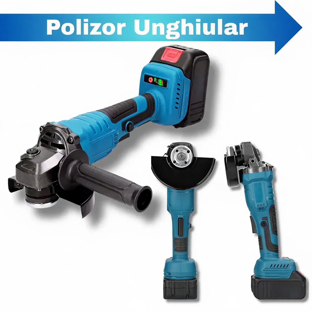 Trusa Scule 4 In 1 Cu 2 Acumulatori 68V | Bormasina, Impact, Ciocan Rotopercutor, Polizor Unghiular | Cu Incarcator Si Valiza Transport