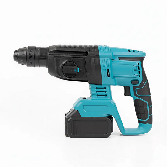 Trusa Scule 4 In 1 Cu Lanterna pe Acumulatori | 3 Acumulatori 128V | Polizor, Bormasina, Rotopercutor, Impact | Cu Incarcator Si Accesorii