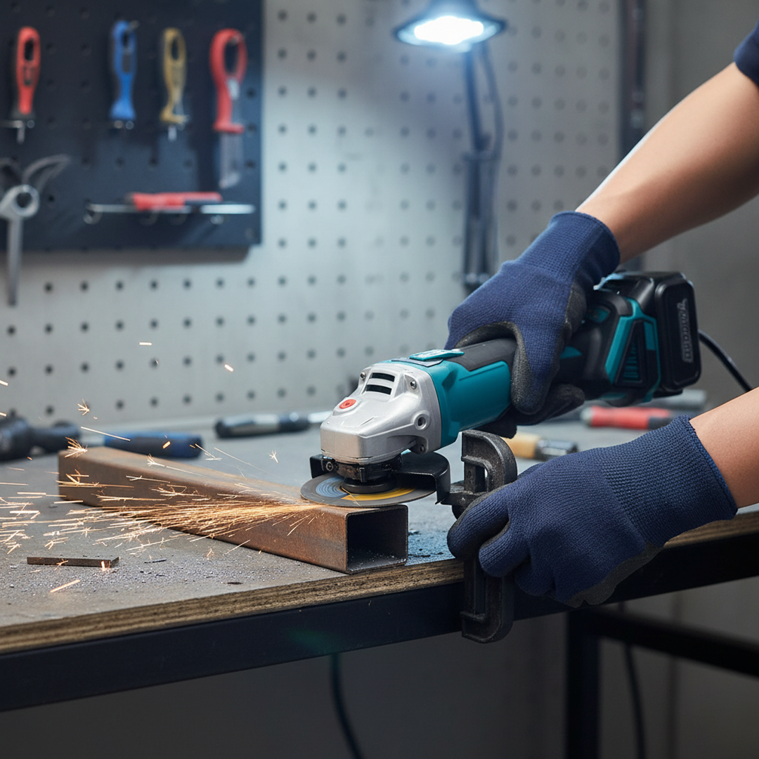 Trusa Scule 4 In 1 Cu Lanterna pe Acumulatori | 3 Acumulatori 128V | Polizor, Bormasina, Rotopercutor, Impact | Cu Incarcator Si Accesorii