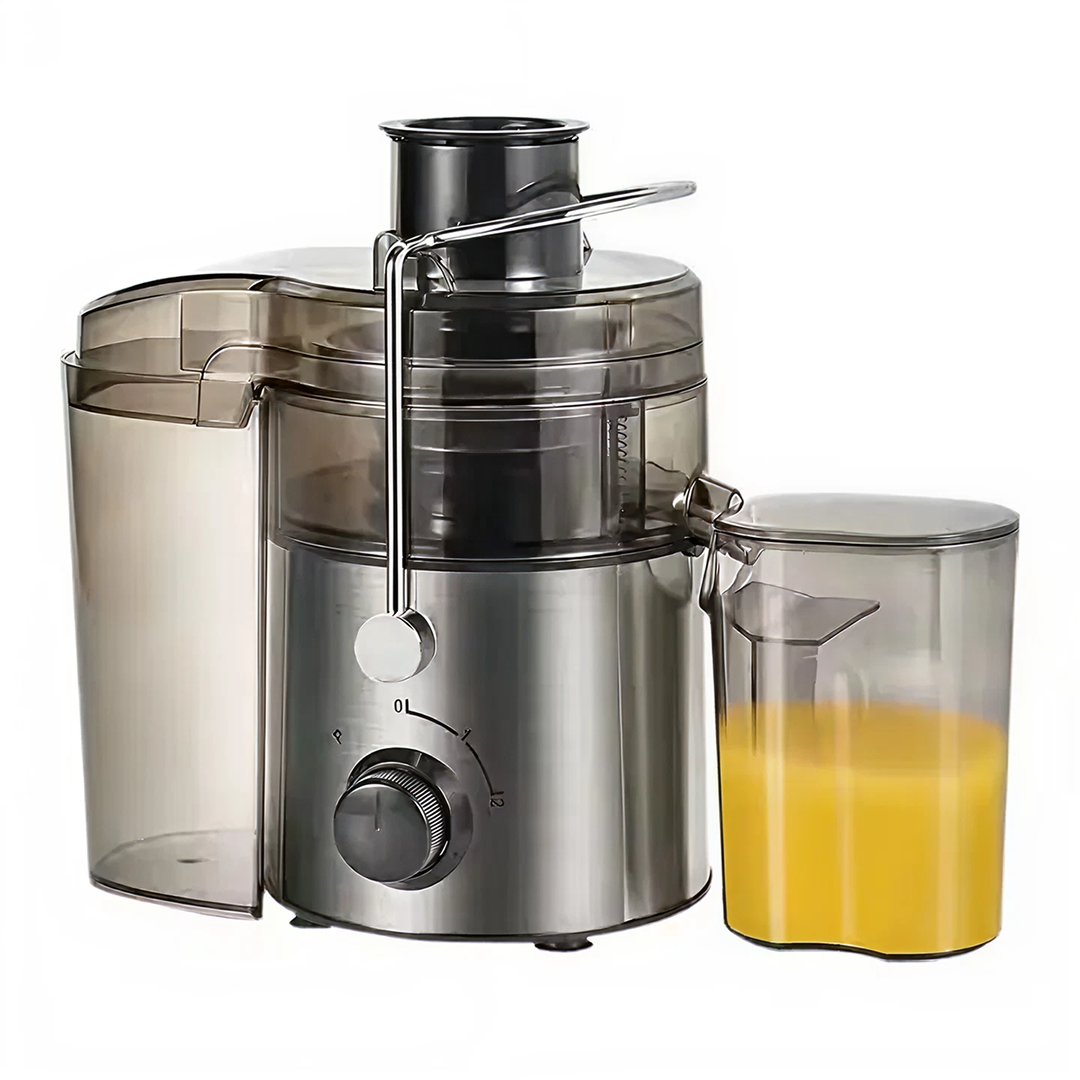 Storcator Citrice Electric 800W | 2 Trepte Viteza | Rezervor 550ml | Compartimente Separate Suc/Resturi | Curatare Rapida | Argintiu | Transport Gratuit
