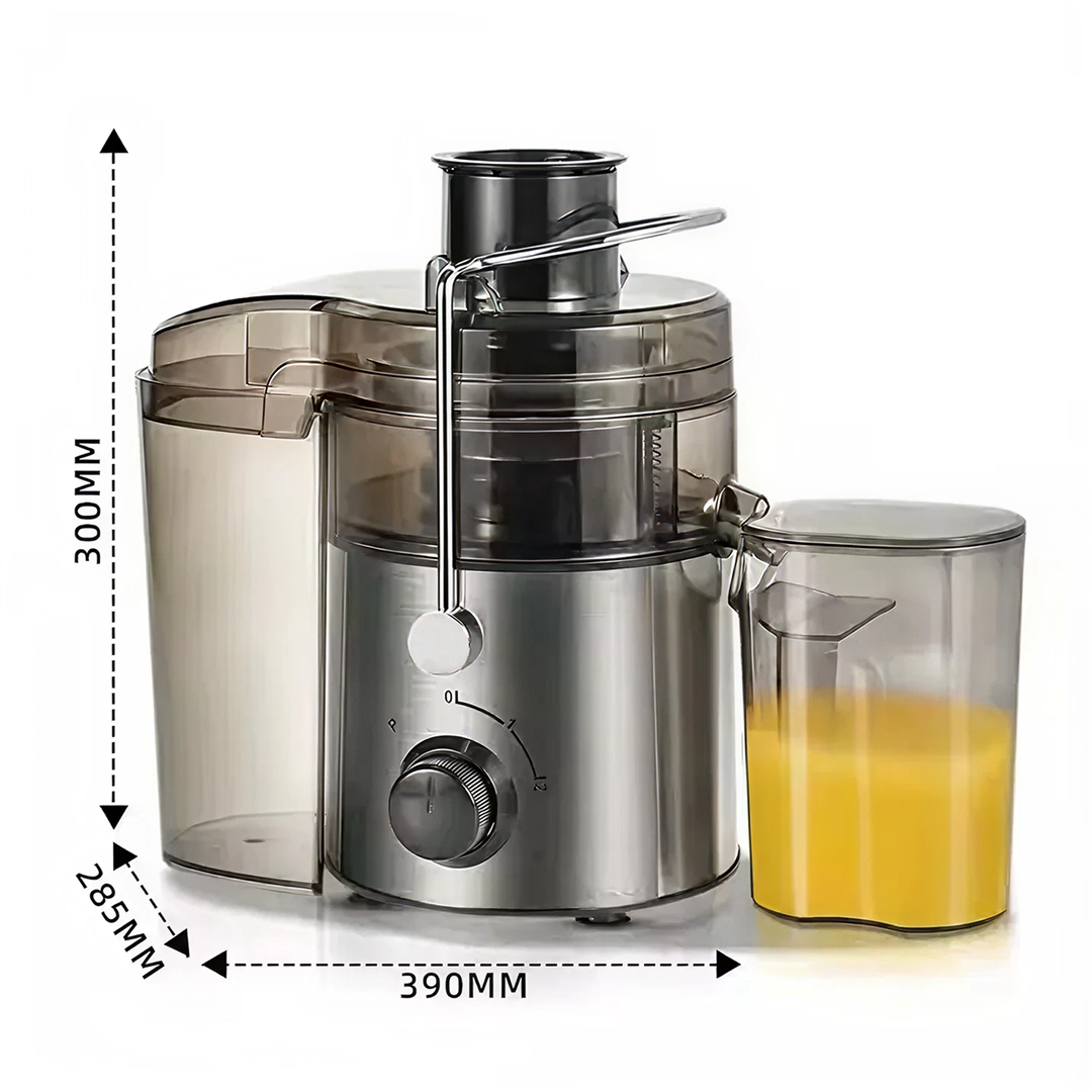 Storcator Citrice Electric 800W | 2 Trepte Viteza | Rezervor 550ml | Compartimente Separate Suc/Resturi | Curatare Rapida | Argintiu | Transport Gratuit