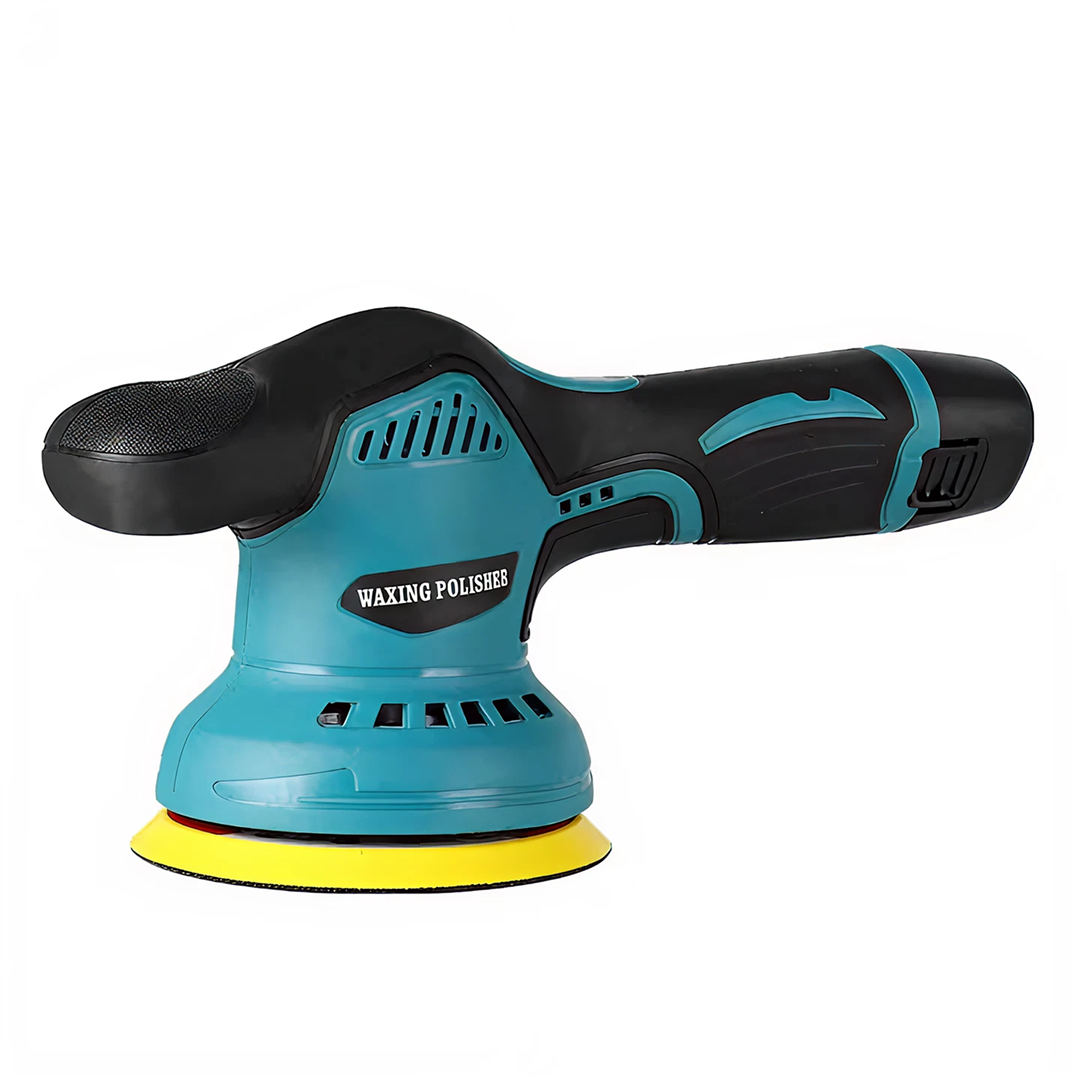 Aparat Polish Auto 12V | 2 Acumulatori | 2500-5000 RPM | 8 Viteze | Fara Fir | 27.5x11.5x12 cm | Negru-Albastru