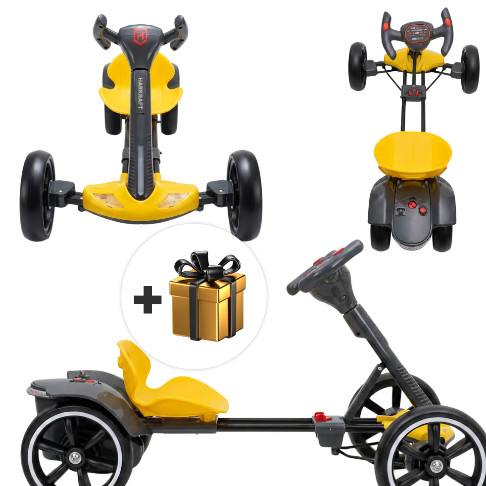 Kart Electric Copii 3-8 Ani | Motor 24V 8km/h | Roti EVA | Audio MP3 Claxon | Marsarier | 90 Min Autonomie | 4 culori disponibile
