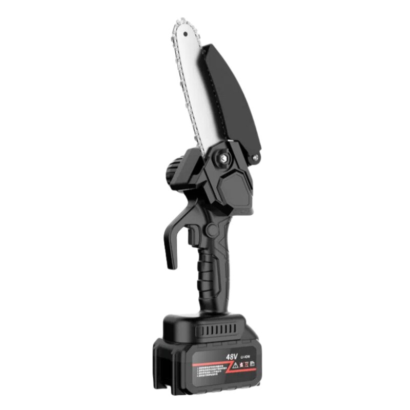 Mini fierăstrău electric fără fir 6 inch, 48V, set complet pentru grădină, cu 2 acumulatori și accesorii incluse