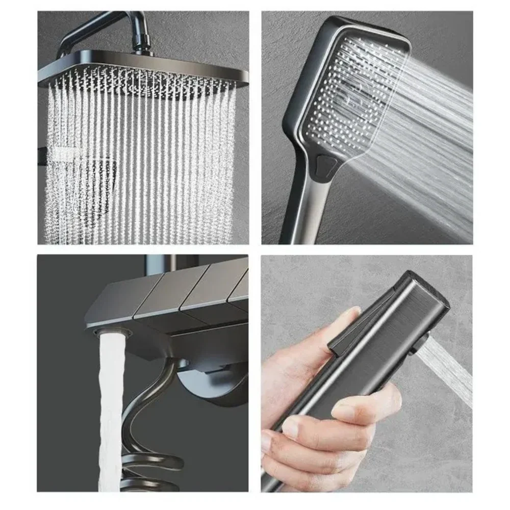Set De Duș Smart | Afișaj LED + Control Termostatic | 4 Moduri De Pulverizare | Tehnologie Cu Aer