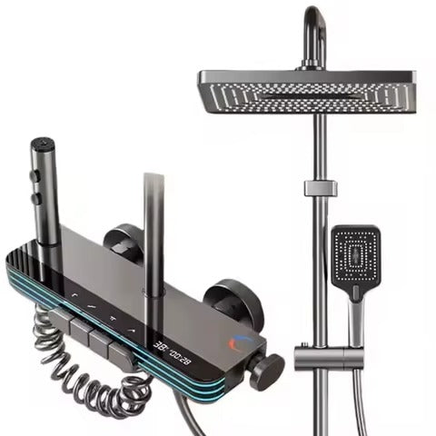 Sistem de dus PREMIUM Werstil – set duș digital modern cu 4 funcții, design panoramic pentru baie
