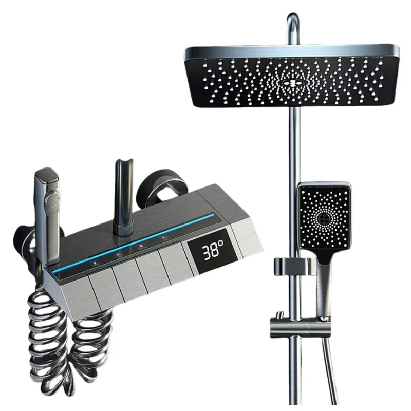 Set De Duș Smart | Afișaj LED + Control Termostatic | 4 Moduri De Pulverizare | Tehnologie Cu Aer