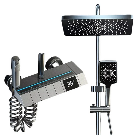 Set De Duș Smart | Afișaj LED + Control Termostatic | 4 Moduri De Pulverizare | Tehnologie Cu Aer