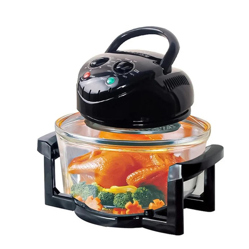 Air Fryer RAF 12L 3500W – cuptor multifuncțional 3-în-1, aer cald + aburi + halogen, gătire fără ulei