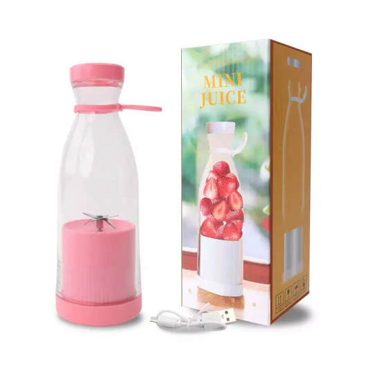 Mini Blender Portabil USB 6 Lame – Smoothie & Shake, 420 ml, Inox