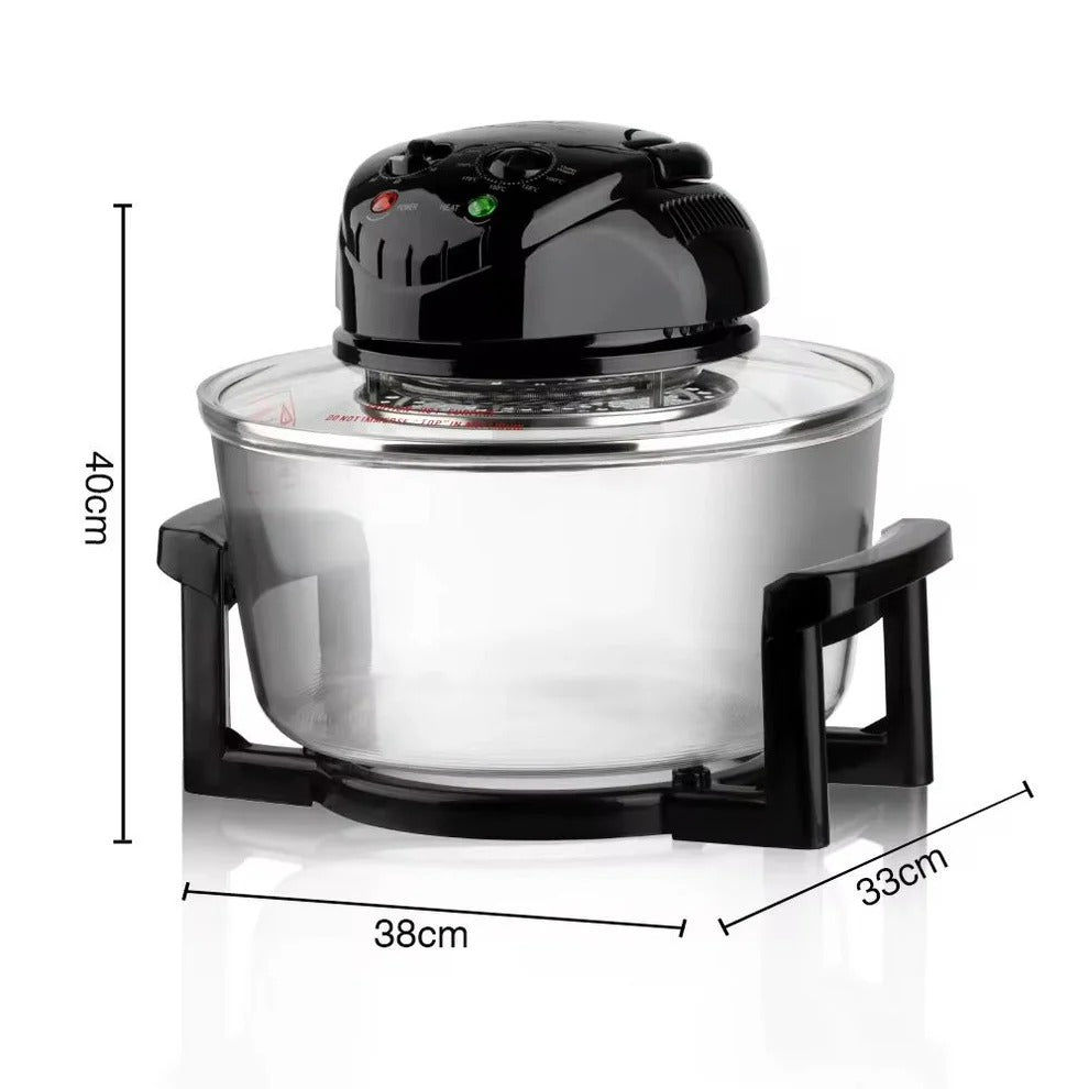 Air Fryer RAF 12L 3500W – cuptor multifuncțional 3-în-1, aer cald + aburi + halogen, gătire fără ulei