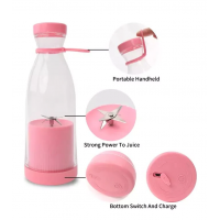 Mini Blender Portabil USB 6 Lame – Smoothie & Shake, 420 ml, Inox