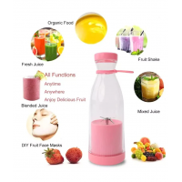 Mini Blender Portabil USB 6 Lame – Smoothie & Shake, 420 ml, Inox