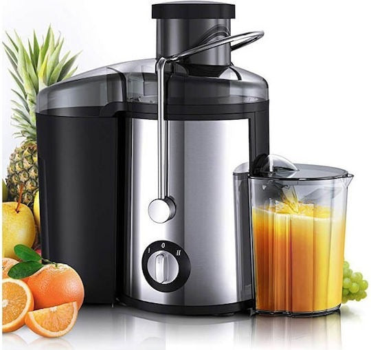 Storcător de fructe și legume RAF R.2817S – 280W, 2 viteze, centrifugă rapidă, recipient suc separat, argintiu/negru