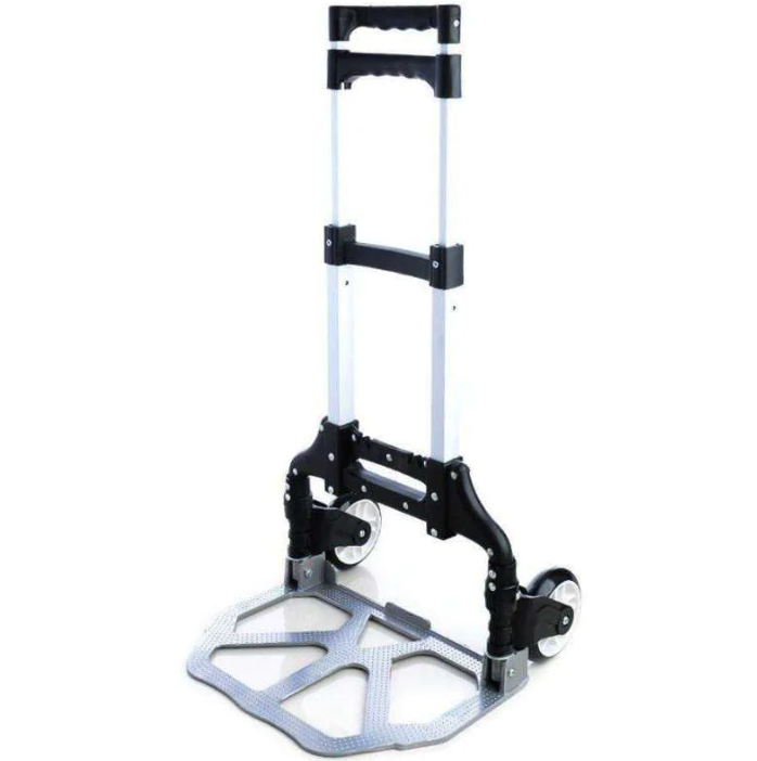 Carucior pentru cumparaturi pliabil cu platforma si maner extensibil, aluminiu