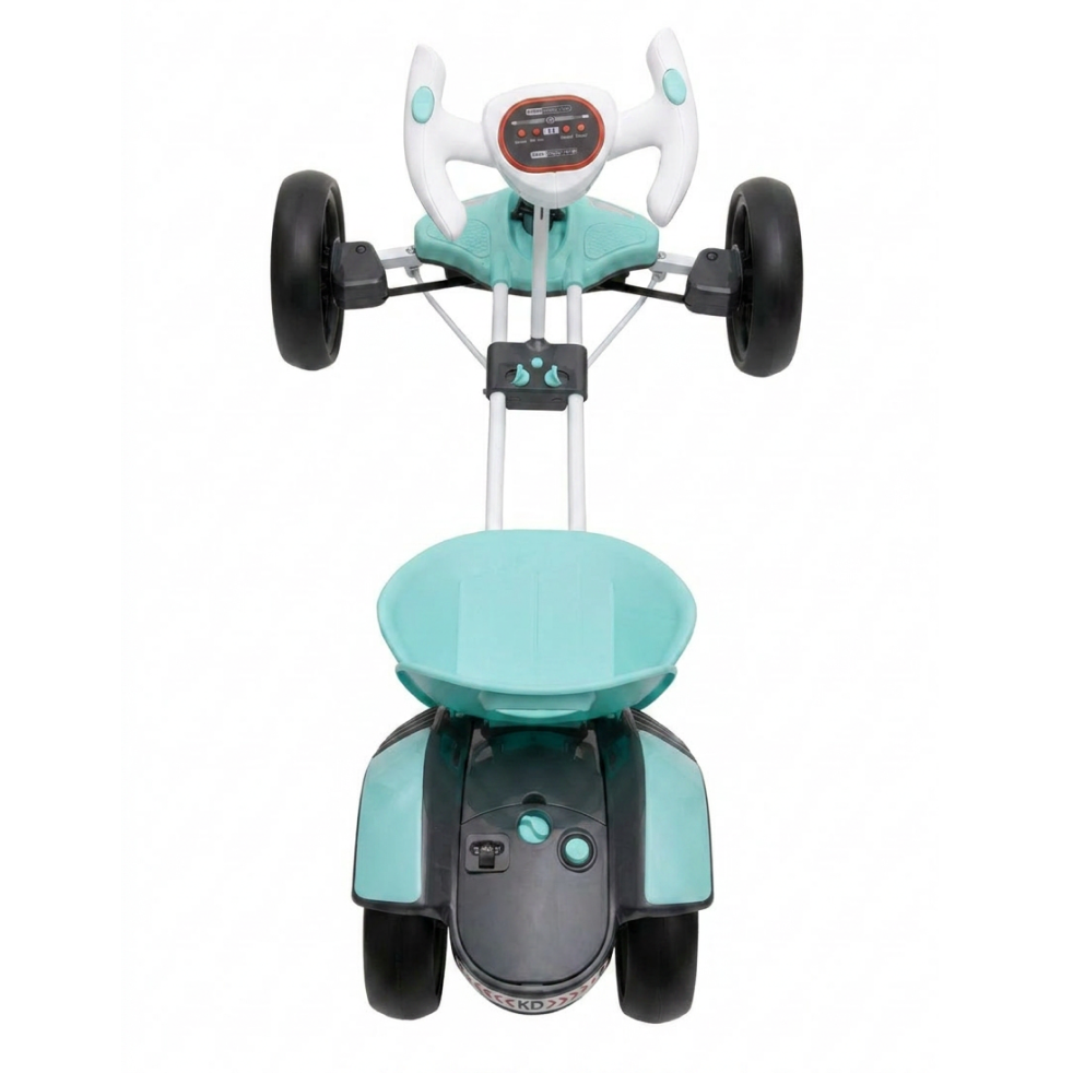 Kart Electric Copii 3-8 Ani | Motor 24V 8km/h | Roti EVA | Audio MP3 Claxon | Marsarier | 90 Min Autonomie | Albastru + Cadou surpriza