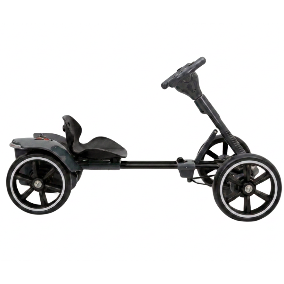 Kart Electric Copii 3-8 Ani | Motor 24V 8km/h | Roti EVA | Audio MP3 Claxon | Marsarier | 90 Min Autonomie | Negru + Cadou Surpriza